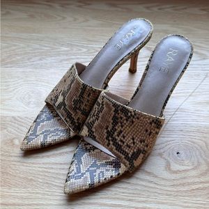 Raye Revolve High Heel Peep Toe Mules